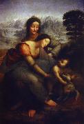 LEONARDO da Vinci anna sjalv tredje oil painting artist